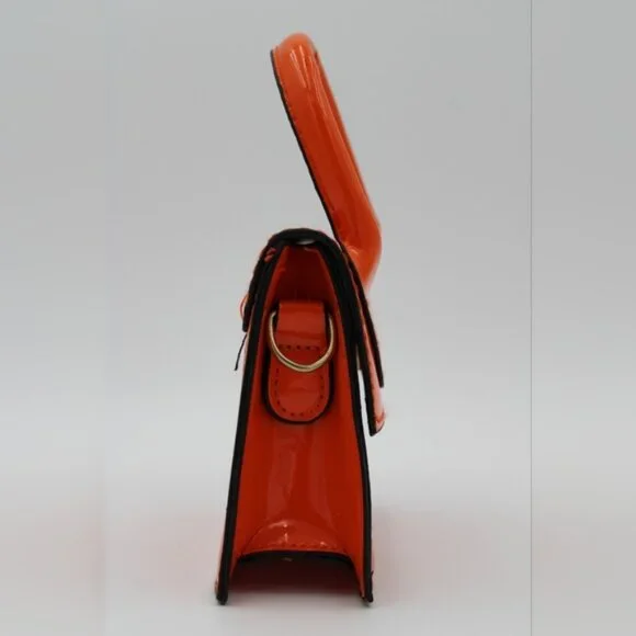 SHEIN Mini Patent Handbag – Orange & Black - Picture 2 of 7